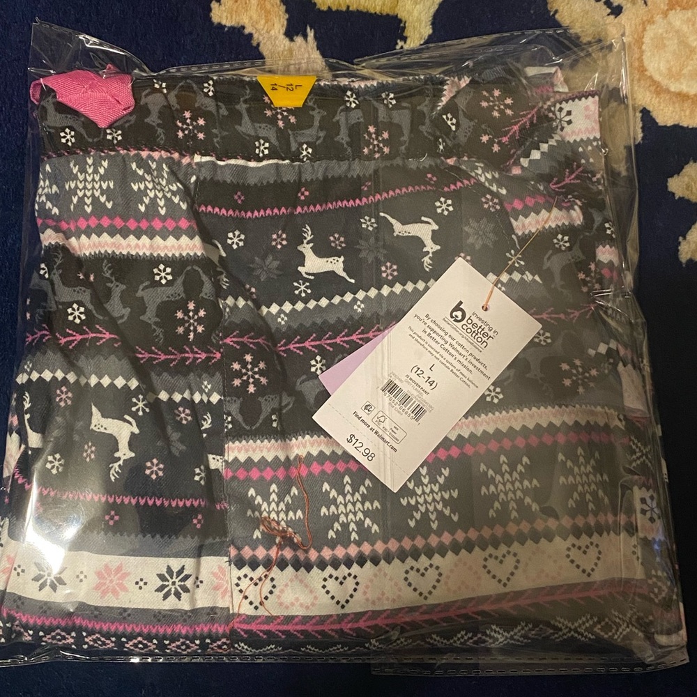 NWT - Joyspun Women’s Christmas Pajama Sleep Pants (Pink, Black, Grey Design)